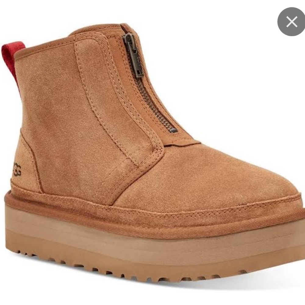 Ugg Platform Zipper Booties Size 8